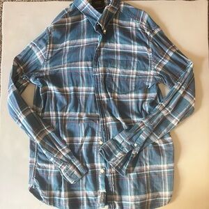 Jachs New York Men’s Blue Plaid Long Sleeve Button Down Large​